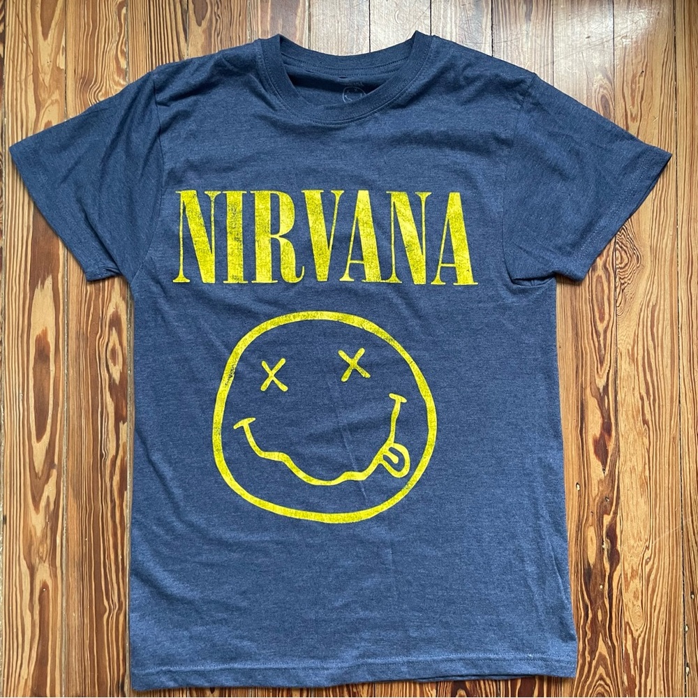 Nirvana Graphic T-Shirt in Denim Heather